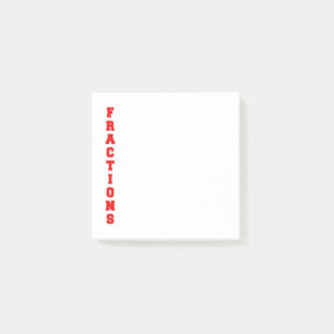 Brüche Post-it Klebezettel