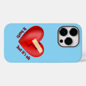 Brüchendes Herz geheilt mit Pflaster und Zitat zum Case-Mate iPhone Hülle (Rückseite (Horizontal))