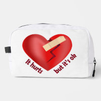 Brüchendes Herz geheilt mit Pflaster und Zitat zum