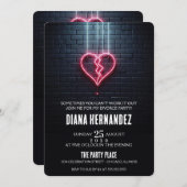 Bruchherz Scheidung Party Einladung (Vorne/Hinten)