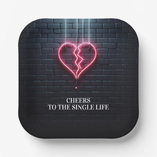 Bruchherz Scheidung Party Pappteller (Vorderseite)