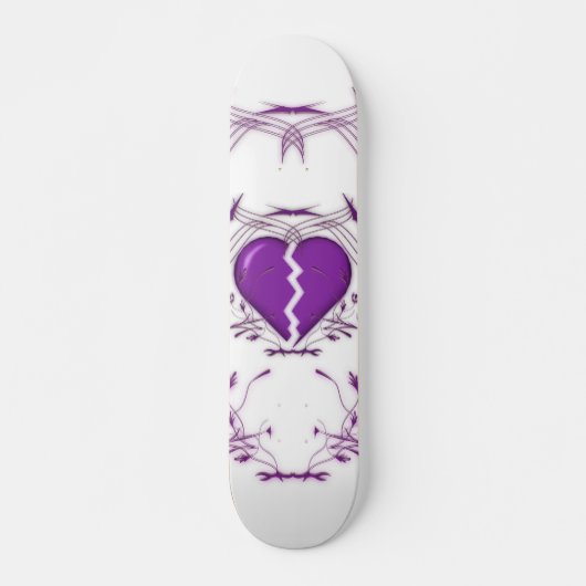 Bruchherz / Tribal Artwork (lila) Skateboard (Vorne)