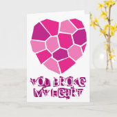 Bruchherzquote Grußkarte für Beziehung Karte (Gelbe Blume)