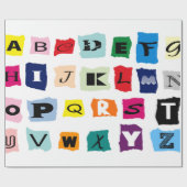 brüchiges Alphabet Geschenkpapier (Flach)