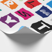 brüchiges Alphabet Geschenkpapier (Ecke)