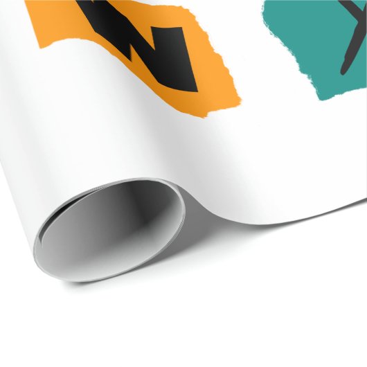 brüchiges Alphabet Geschenkpapier (Rolleneckpunkt)