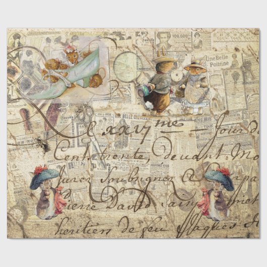 Bruchkaninchen (Sammlung2) Gewebepapier Geschenkpapier (Flach)