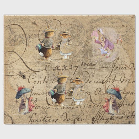 Bruchkaninchen (Sammlung3) Gewebepapier Geschenkpapier (Flach)