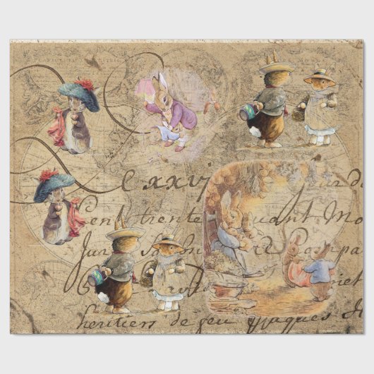 Bruchkaninchen (Sammlung4) Gewebepapier Geschenkpapier (Flach)