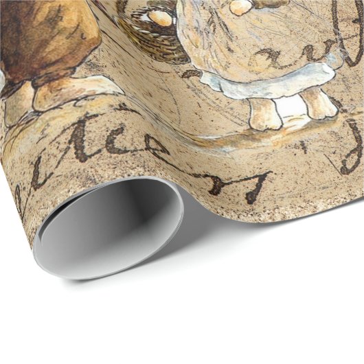 Bruchkaninchen (Sammlung4) Gewebepapier Geschenkpapier (Rolleneckpunkt)