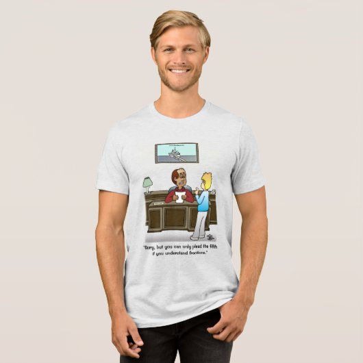 Bruchlinien Männerweißdecke Tri-Blend Shirt (Vorderseite voll)