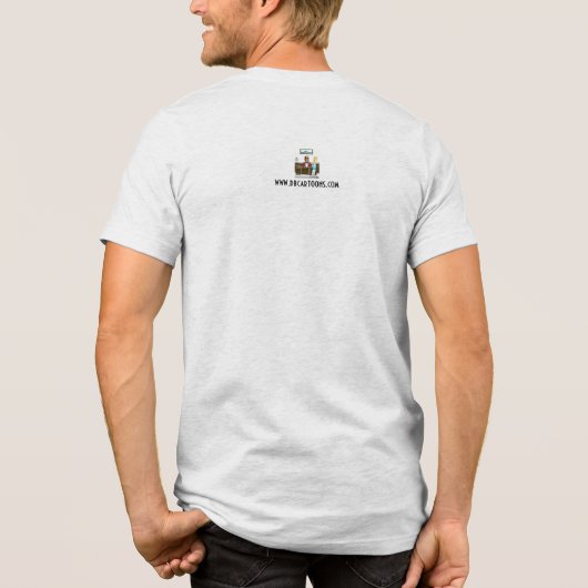 Bruchlinien Männerweißdecke Tri-Blend Shirt (Rückseite)