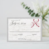 Bruchrinde und Rehaktionskarte RSVP Karte (Stehend Vorderseite)