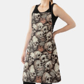 Bruchstapel von Schädeln nahtlos zeichnend Muster Schürze (InSitu)