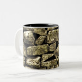 Bruchsteinwand Zweifarbige Tasse (Vorderseite Links)