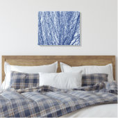 Bruchstellen - Zyanotypeneffekt Leinwanddruck (Insitu (Schlafzimmer))