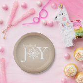 Bruchstück der Joy Neutral Winter Snow Baby Dusche Pappteller (Party)