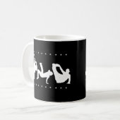 Bruchtanz Schwarzes Kaffeetasse (Vorderseite Links)