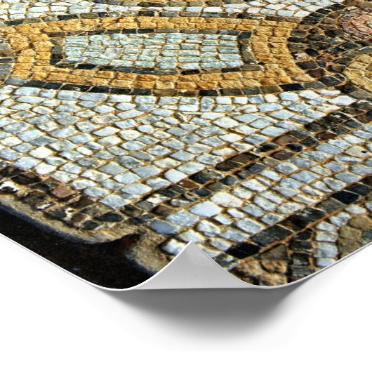 Bruchteil vom Boden der römischen Bäder Poster (Ecke)