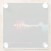 BruchwellenDualität Glasuntersetzer (Rückseite)