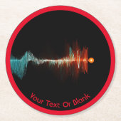 BruchwellenDualität Runder Pappuntersetzer (Vorderseite)