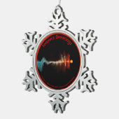 BruchwellenDualität Schneeflocken Zinn-Ornament (Rechts)