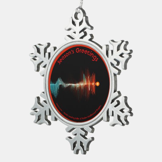 BruchwellenDualität Schneeflocken Zinn-Ornament (Rechts)