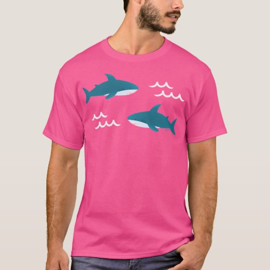 Brucieblahaj Ikea Shark Pattern (Aquamarin) T-Shirt (Vorderseite)