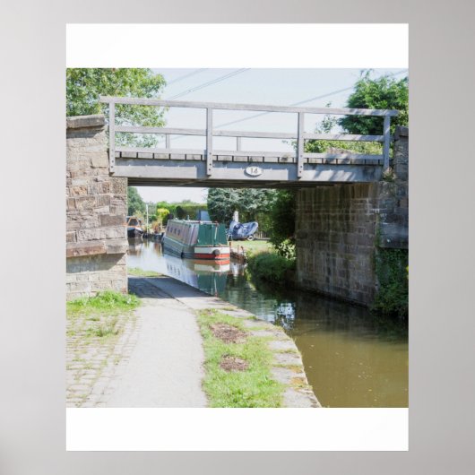 Brücke 14 auf der Postkarte des Macclesfield-Kanal Poster (Vorne)