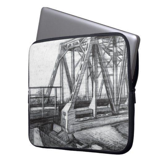 Brücke alt laptopschutzhülle (Vorderseite Links)