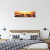 Brücke am Calm Sea Panorama Leinwand Art (Insitu (Schlafzimmer))