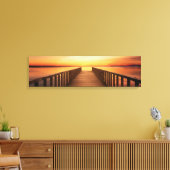 Brücke am Calm Sea Panorama Leinwand Art (Insitu (Wohnzimmer))
