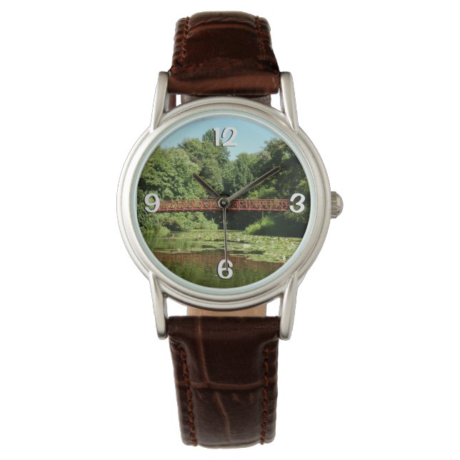 Brücke am Centennial Lake in Ellicott City Armbanduhr (Vorderseite)