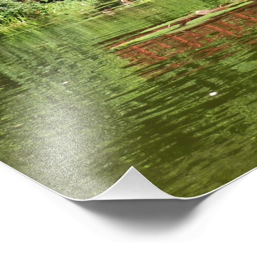 Brücke am Centennial Lake in Ellicott City Fotodruck (Ecke)