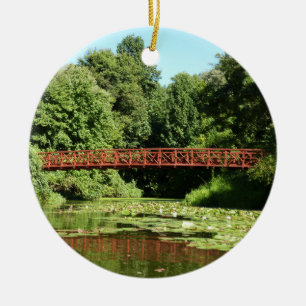 Brücke am Centennial Lake in Ellicott City Keramik Ornament