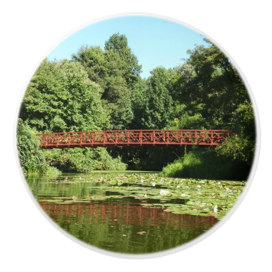 Brücke am Centennial Lake in Ellicott City Keramikknauf (Vorderseite)