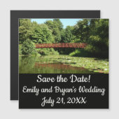 Brücke am Centennial Lake in Ellicott City Magnetkarte (Vorne/Hinten)