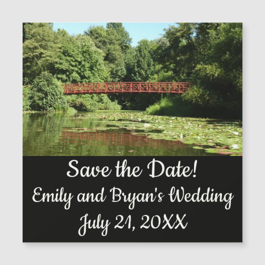 Brücke am Centennial Lake in Ellicott City Magnetkarte (Vorderseite)