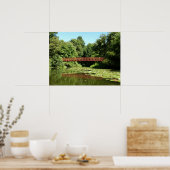 Brücke am Centennial Lake in Ellicott City Poster (Küche)