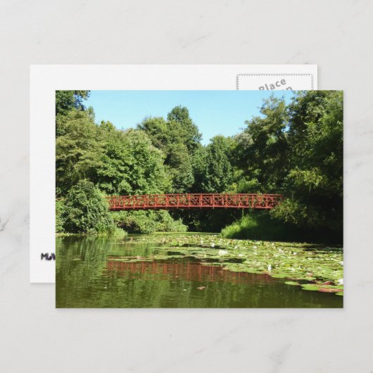 Brücke am Centennial Lake in Ellicott City Postkarte (Vorne/Hinten)