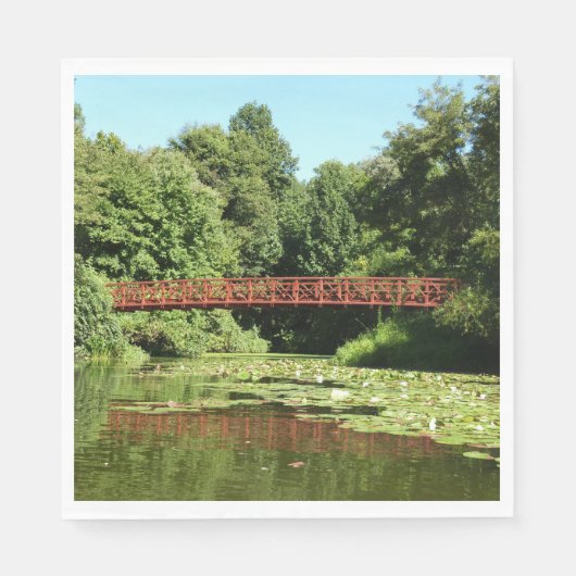 Brücke am Centennial Lake in Ellicott City Serviette (Vorderseite)