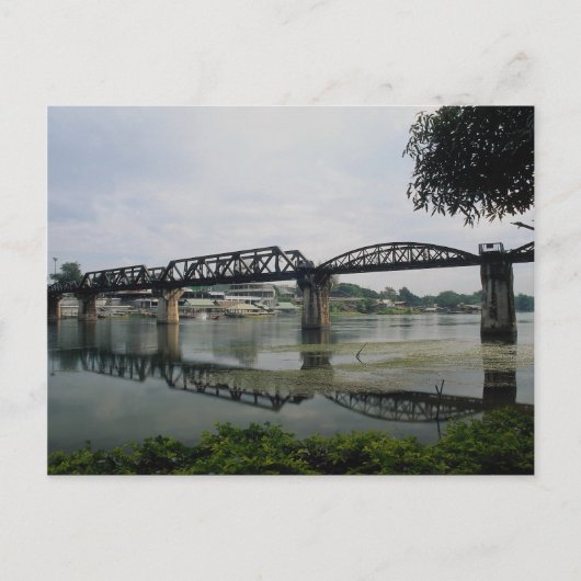 Brücke am Fluss Kwai, Kanchanaburi, Thailand Postkarte (Vorderseite)