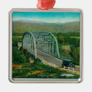Brücke an Castaic Nebenfluss nahe Saugus Silbernes Ornament