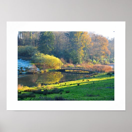 Brücke auf dem Lande Poster (Vorne)