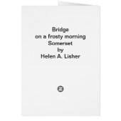 Brücke auf einer frostigen Morgenkarte (Hinten)