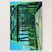 Brücke aus grünem Stahl Puzzle (Vertikal)