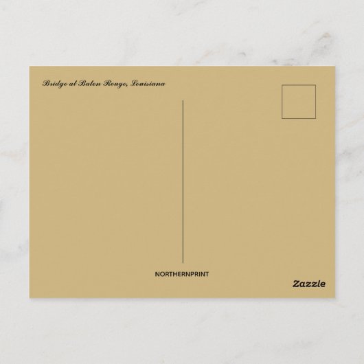 Brücke Baton Rouge in Louisiana Postkarte (Rückseite)