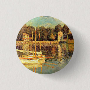 Brücke bei Argenteuil Claude Monet Button