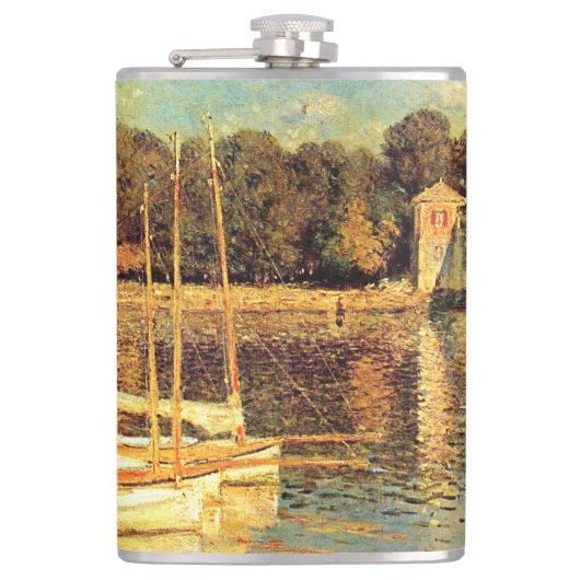 Brücke bei Argenteuil Claude Monet Flachmann (Vorderseite)