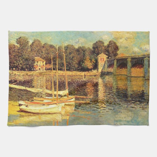 Brücke bei Argenteuil Claude Monet Geschirrtuch (Horizontal)